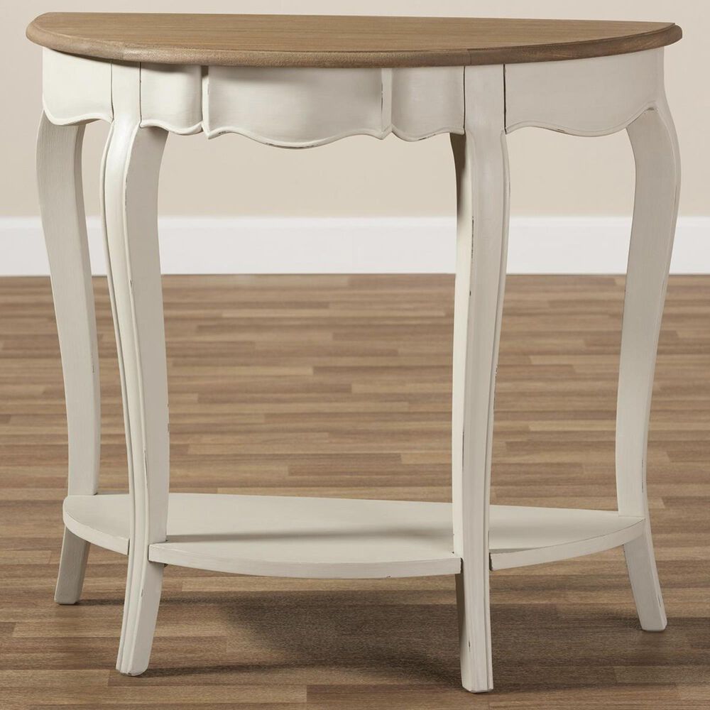 Baxton Studio Cordelia Console Table in White, , large