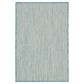 Nourison Courtyard Ivory and Aqua 2" x 3" Indoor/Outdoor Area Rug, , large