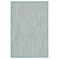 Nourison Courtyard Ivory and Aqua 2" x 3" Indoor/Outdoor Area Rug, , large