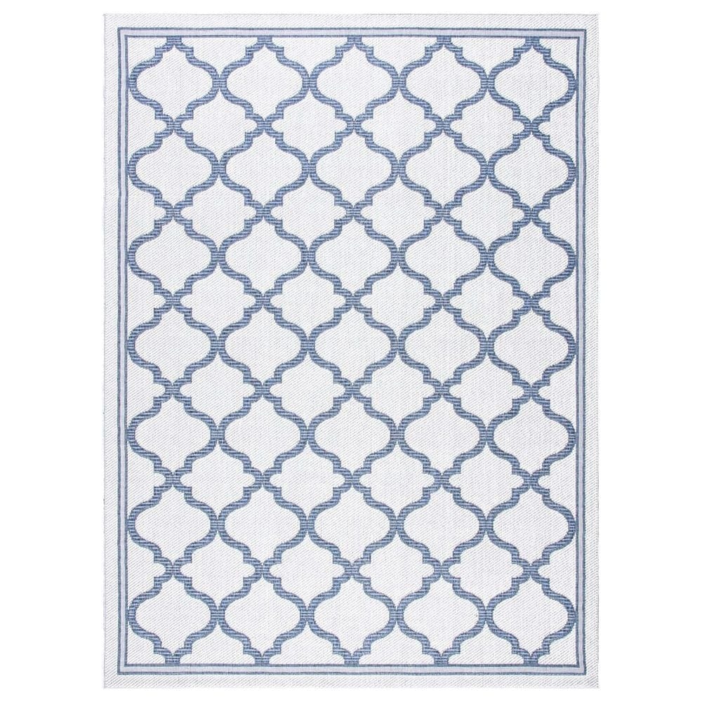 Safavieh Bermuda 8" x 10" Ivory and Charcoal Indoor/Outdoor Area Performance Rug, , large