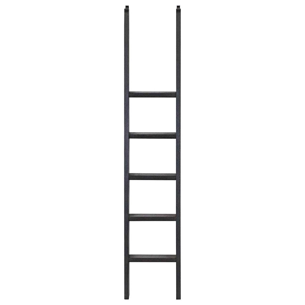 Wycliff Bay Willow Lane 94" Bookcase with Ladder in Ebony Black and Natural Oak, , large