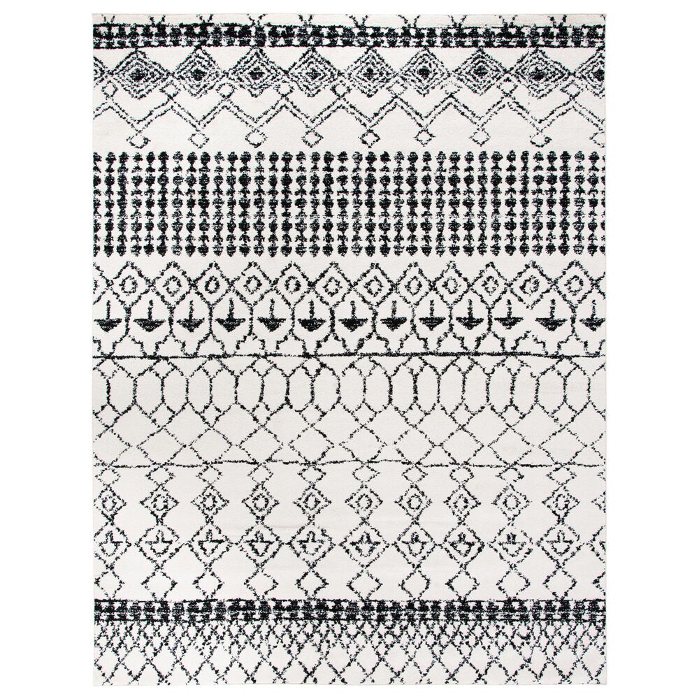 Safavieh Tulum TUL229B 12" x 15" Ivory and Black Area Rug, , large