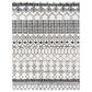 Safavieh Tulum TUL229B 12" x 15" Ivory and Black Area Rug, , large