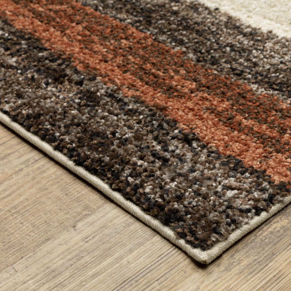 ROW by Oriental Weavers Gemma Brown, Rust and Beige 5'3" x 7' Area Rug, , large