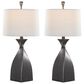 LumiSource Curvo Polyresin Table Lamp in Rubbed Grey Slate (Set of 2), , large