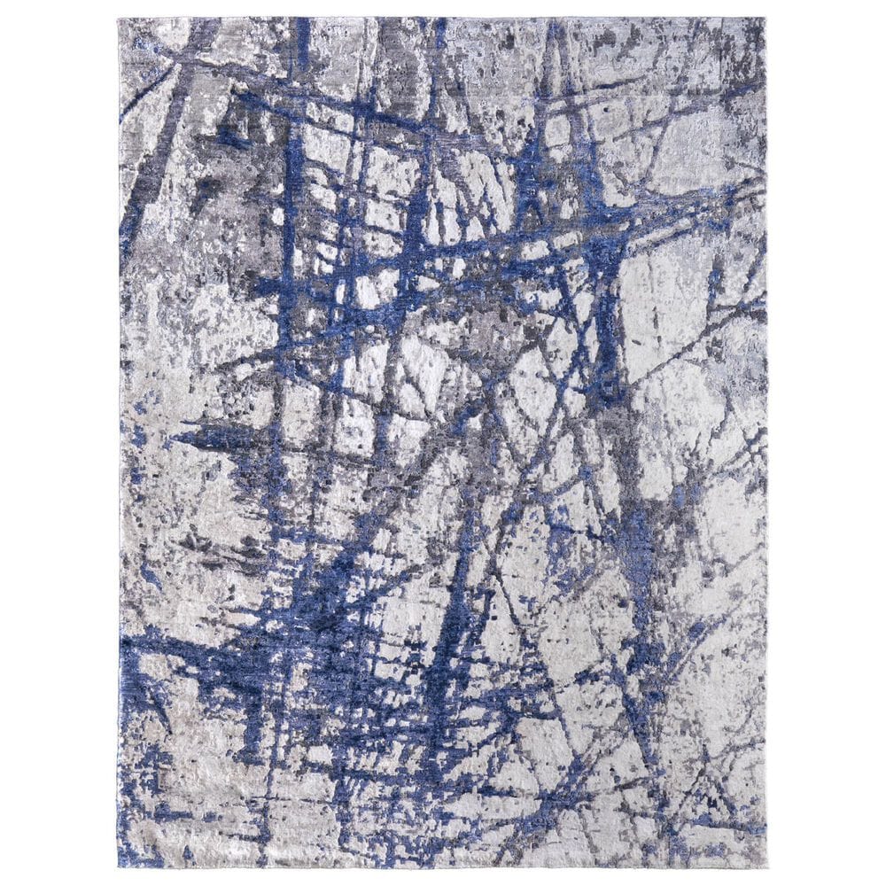 Feizy Gemma Gray and Blue 9"6" x 13"6" Area Rug, , large