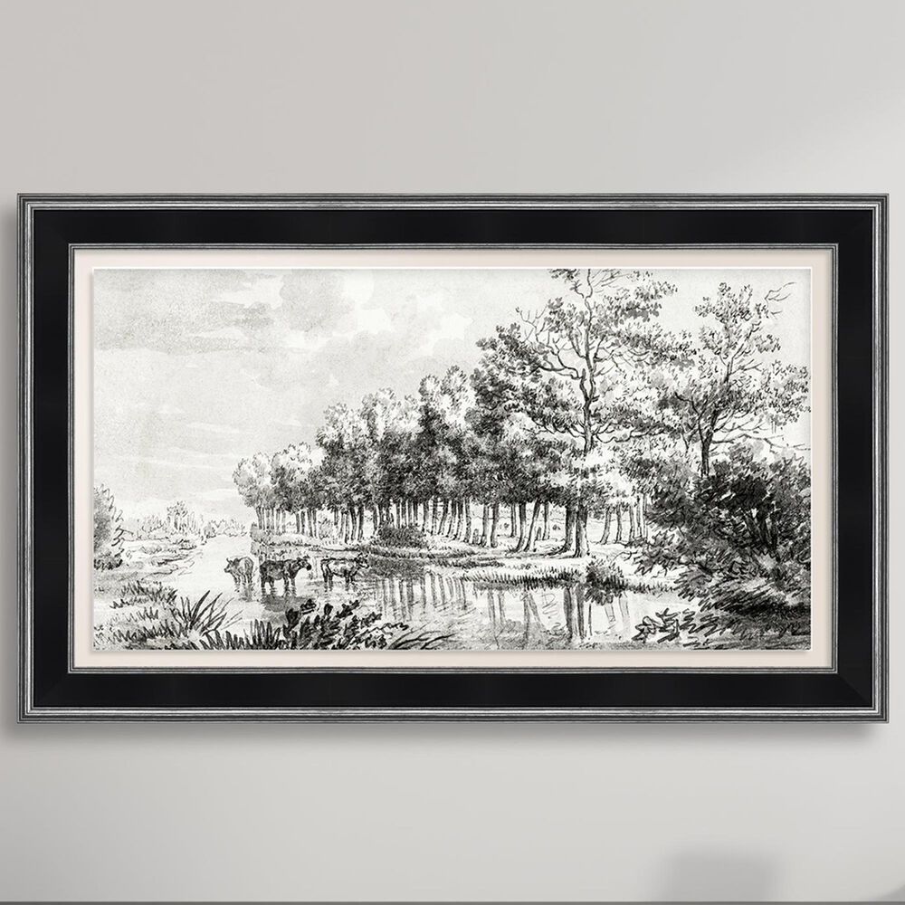 Deco TV Frames Premiere 50" 50"  Premiere Bezel for Samsung the Frame TV in Antique Silver and Black, , large