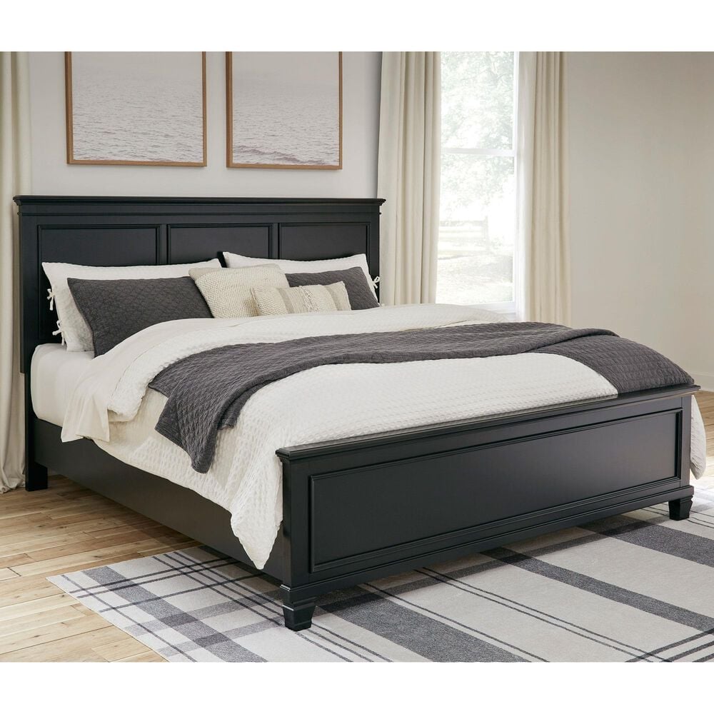 Ashley Lanolee Cal King Panel Bed in BLACK, , large