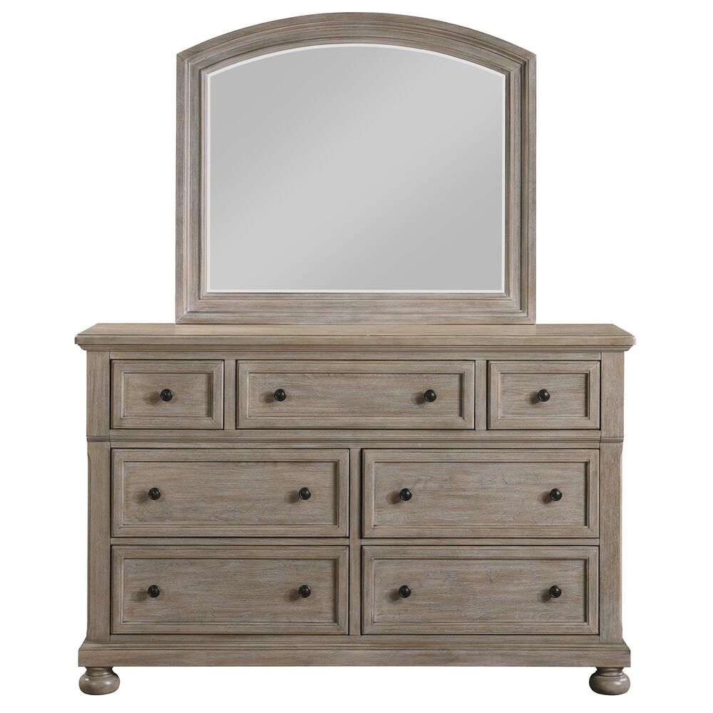 Davis International 7 Drawer Dresser and Mirror in Taupe, , large