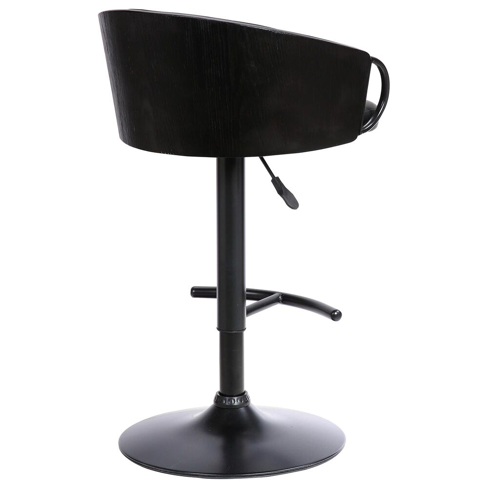 Blue River Montego Adjustable Swivel Barstool in Black, , large
