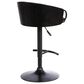 Blue River Montego Adjustable Swivel Barstool in Black, , large