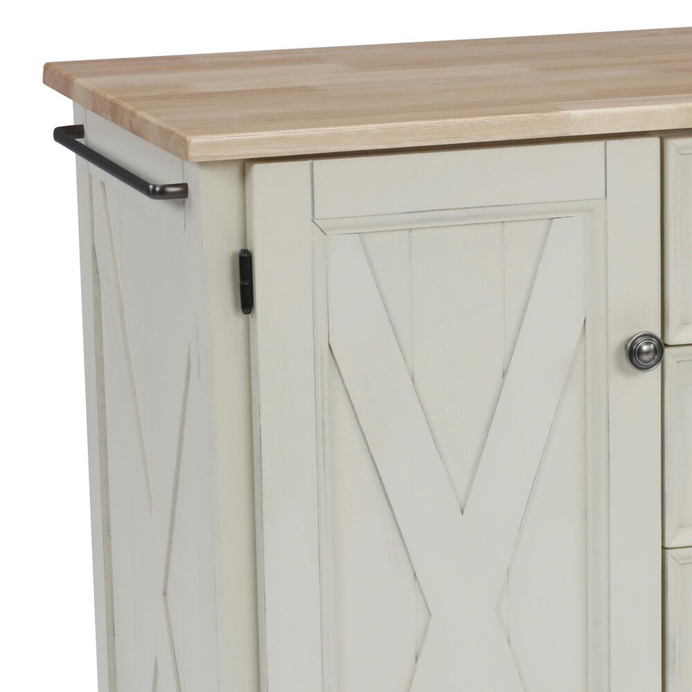 Homestyles Seaside Lodge Kitchen Cart in White, , large