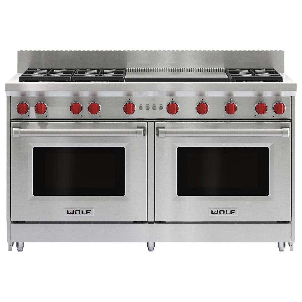 Wolf 60" Professional Gas Range w/Double Griddle Nebraska Furniture Mart