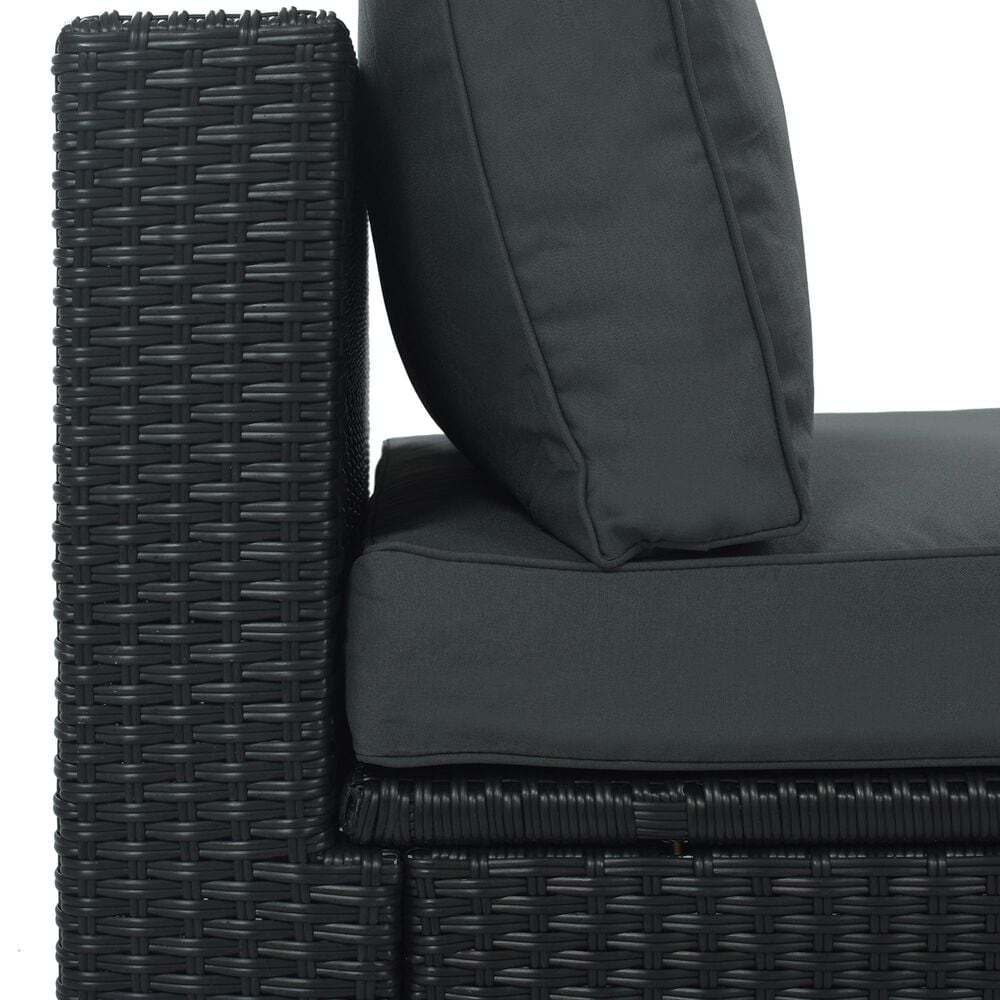 HOMLUX 7-piece Outdoor Conversation Set with Black Wicker in Gray, , large