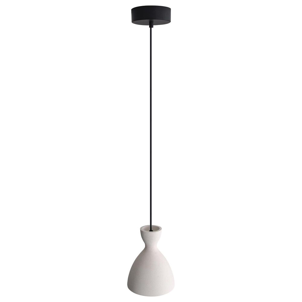 Golden Lighting Aethera 7" 1-Light LED Pendant in White Sandstone, , large