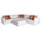 Massoud Furniture Zoe 6-Piece Stationary Symmetrical Sectional with Ottoman in Warehouse Salt, , large