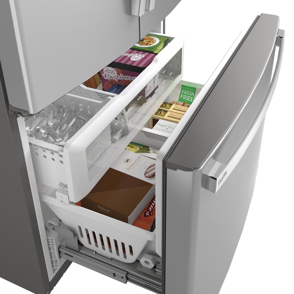 GE Profile 23.1 Cu. Ft. French-Door Refrigerator in Fingerprint Resistant Stainless Steel, , large