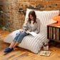 Jaxx Saxx 5.5" Bean Bag Floor Pillow and Lounger in Ivory, , large