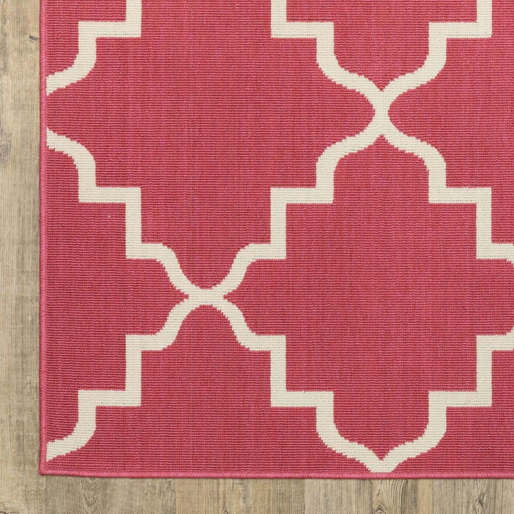 Oriental Weavers Havana Pink and Ivory 9'10" x 12'10" Indoor/Outdoor Area Rug, , large