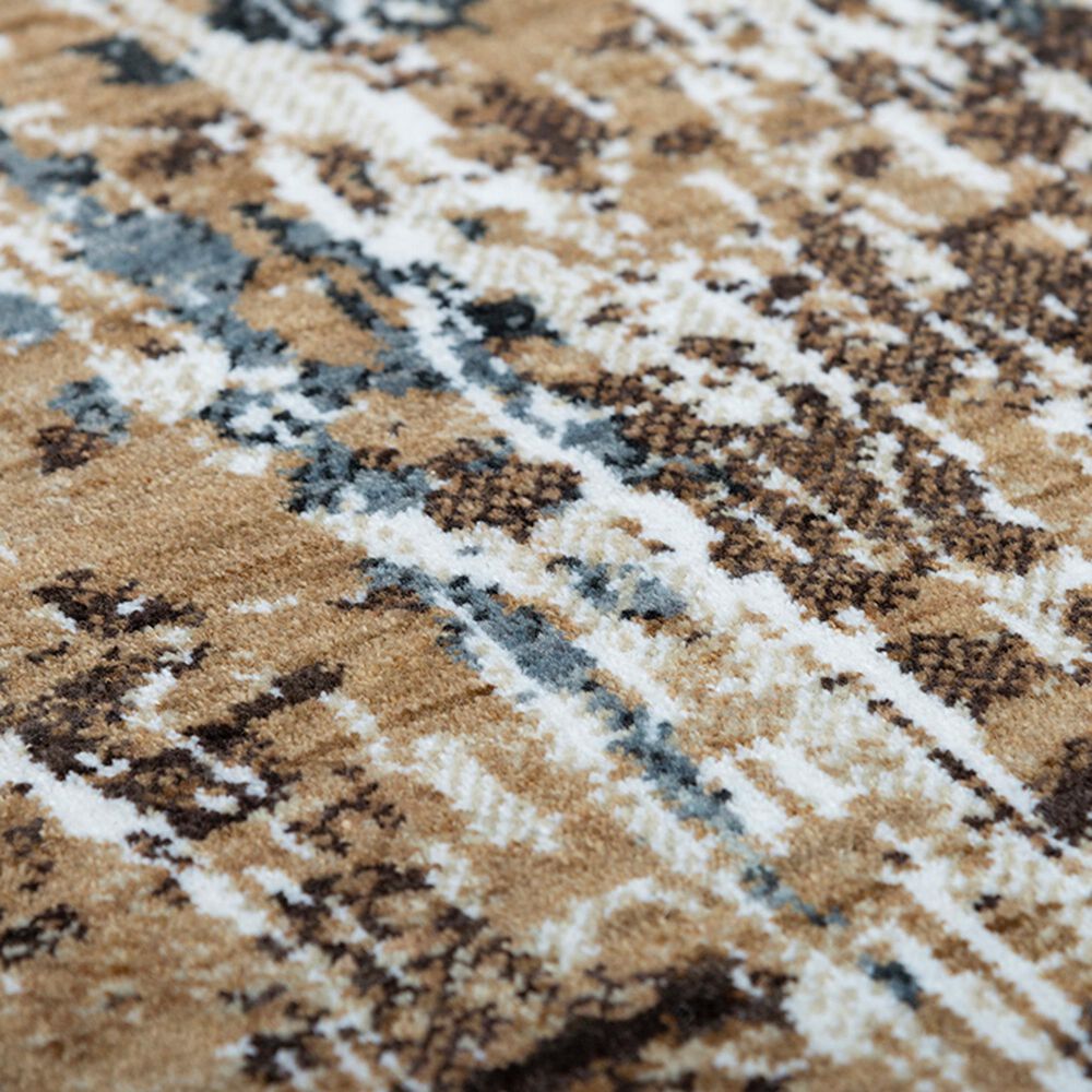 RIZZY Elite 10&#39; x 13&#39; Brown, Grey and Denim Area Rug, , large