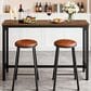 FDW 55" Bar Height Pub Table in Brown and Black, , large