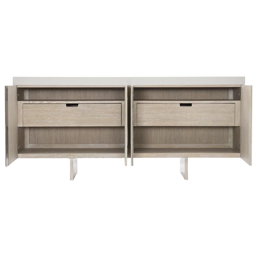 Bernhardt Solaria Sideboard in Fossil and Shiny Nickel, , large