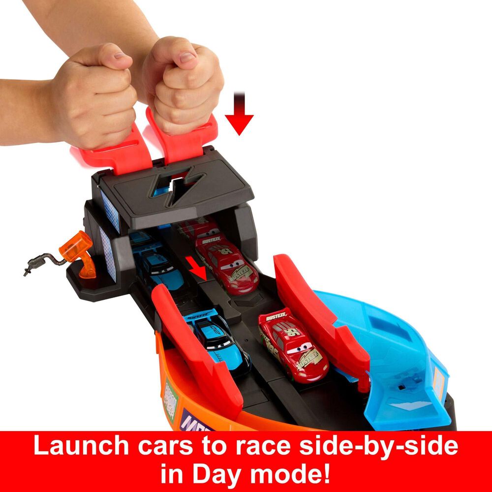 Barbie Launch and Criss-Cross Glow Race Playset in Multicolor, , large