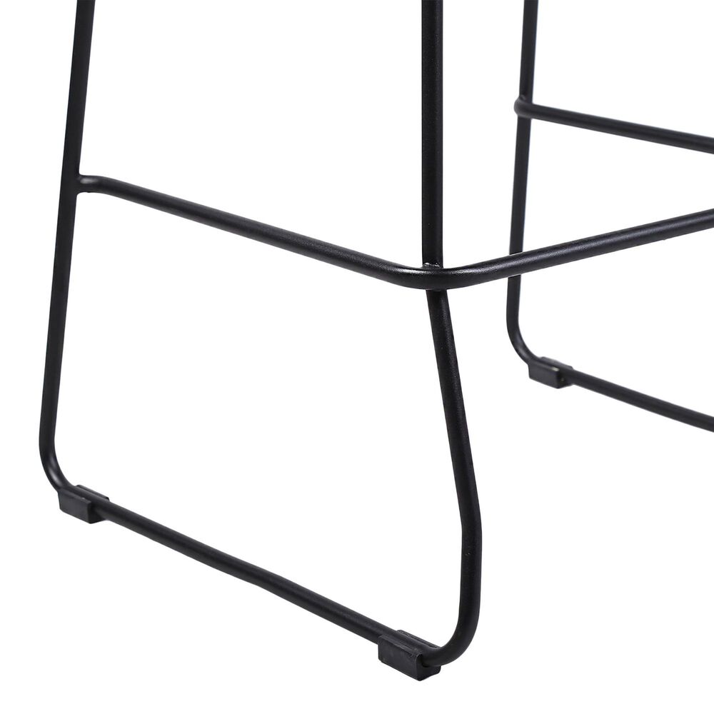 Blue River Shasta Patio Counter Height Bar Stool with Gray Rope Seat in Black (Set of 2), , large