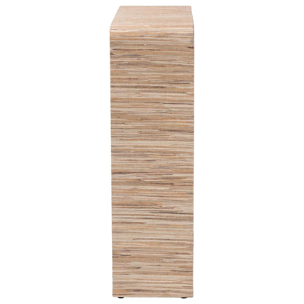 Baxton Studio Lucy 35" Bohemian Bookcase with Open Shelves in Natural, , large
