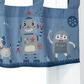 Lambs and Ivy Robbie Robot Window Valance in Blue, Grey and Red, , large
