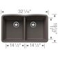 Blanco Diamond 32" Equal Double Bowl Kitchen Sink in Volcano Gray, , large