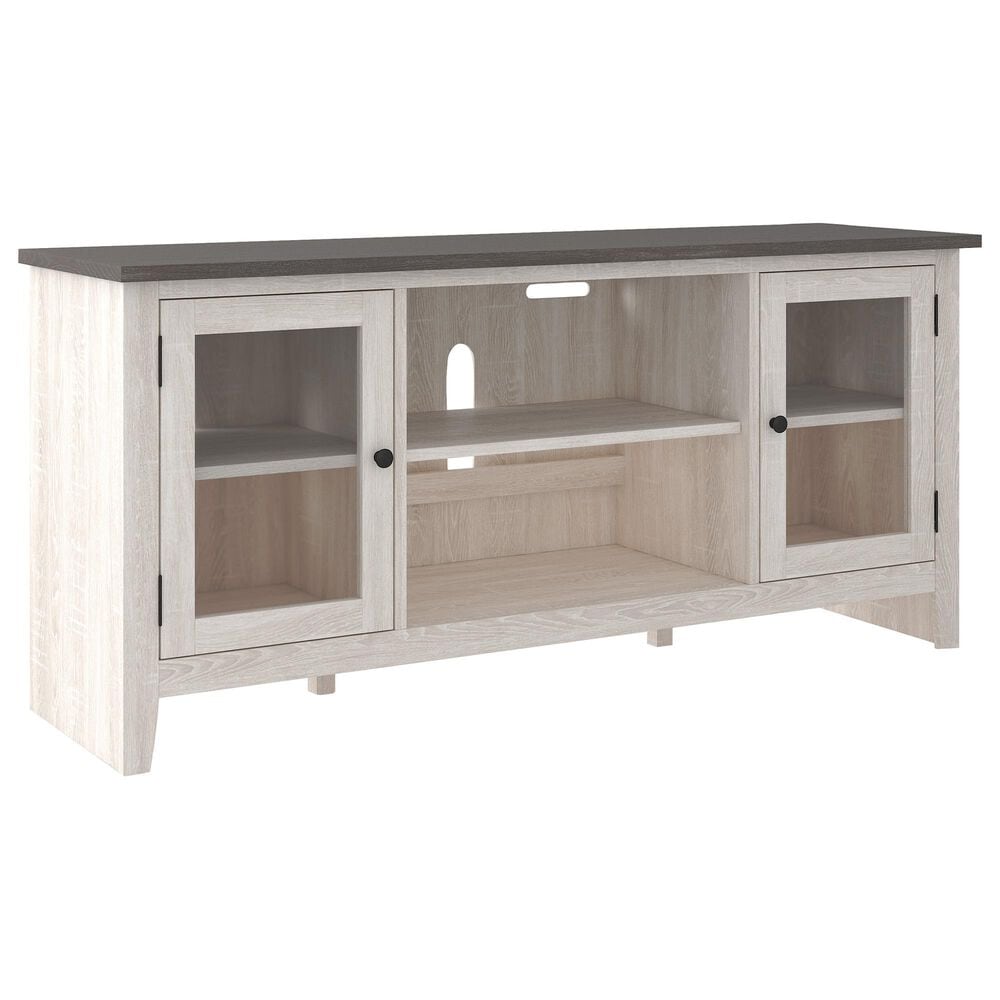 Ashley Dorrinson 60" TV Stand in Gray and Antique White, , large