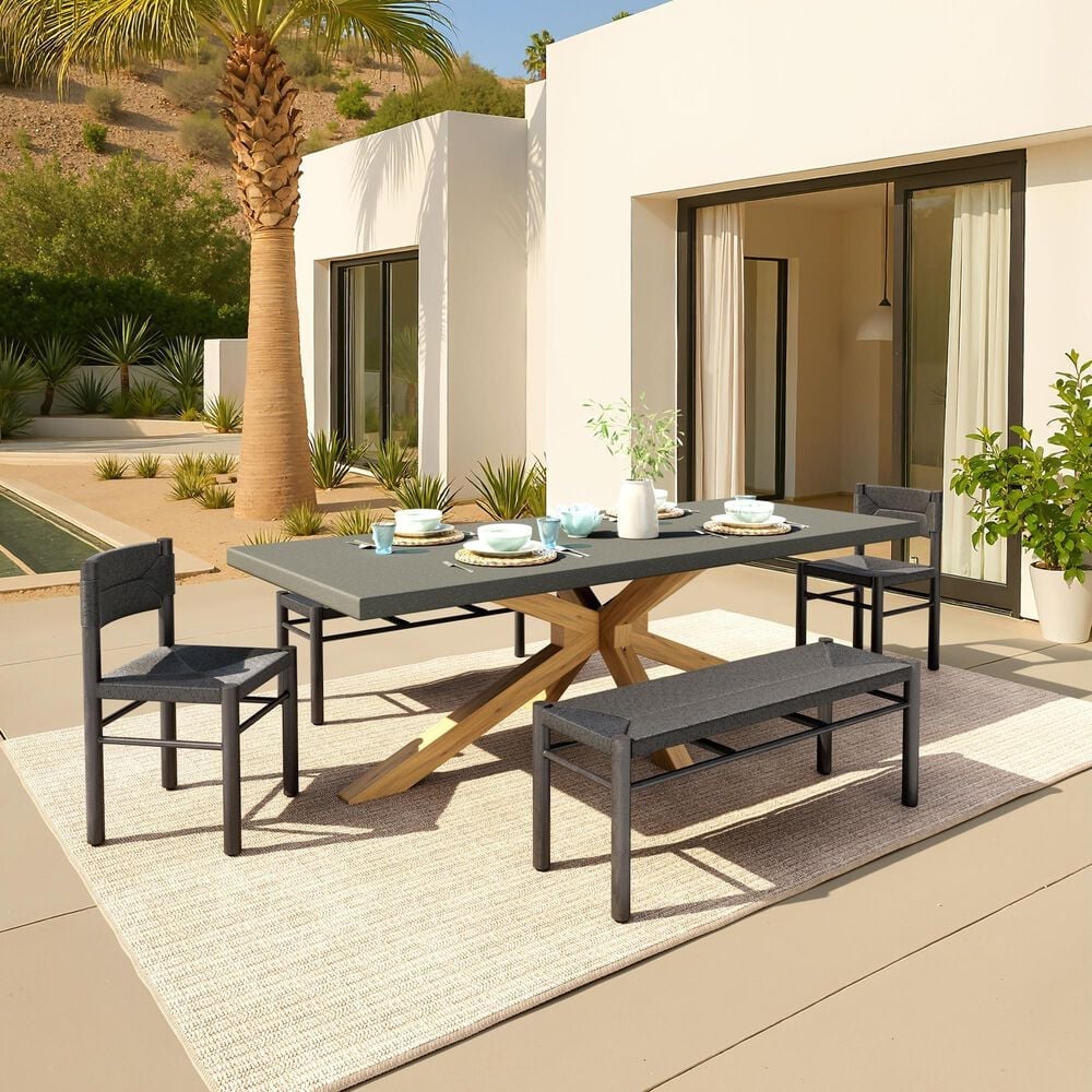 Zuo Modern Iska Bench in Black, , large