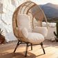 Hearth and Haven Outdoor Egg Chair with Arc Back in Beige, , large