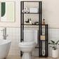 HOMLUX Turn-N-Tube 5-Shelf Toilet Space Saver in Espresso and Black, , large