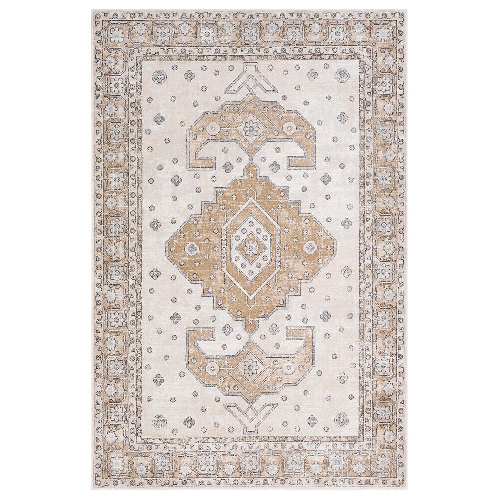 Surya Indigo IGO-2321 7"9" x 10"3" Tan, Gray and White Area Rug, , large