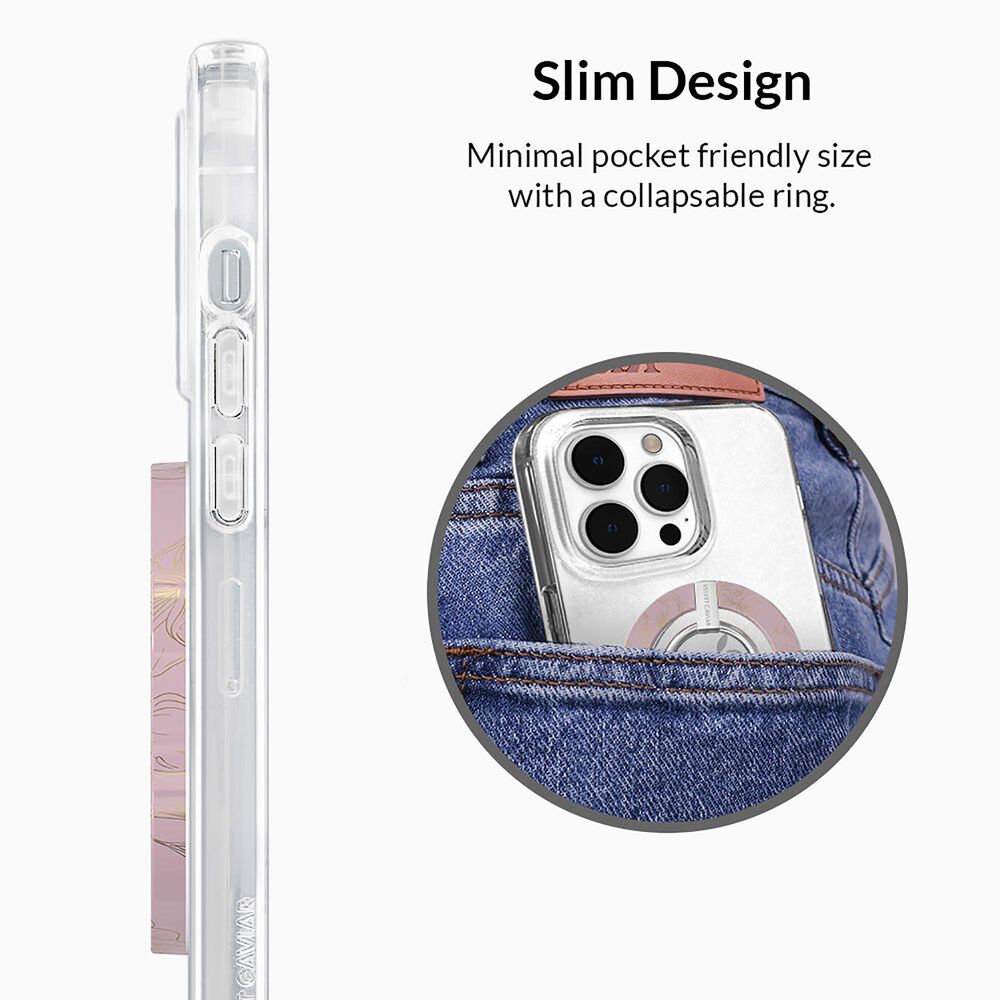 Velvet Caviar MagSafe Grip Ring in Dusty Rose Chrome Floral, , large
