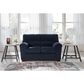 Ashley SimpleJoy Stationary Loveseat in Navy, , large
