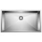 Blanco Precision R0 32" Super Single Bowl Kitchen Sink in Stainless Steel, , large