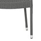 Hearth and Haven Mirage Wicker Stacking Arm Chair in Grey (Set of 4), , large