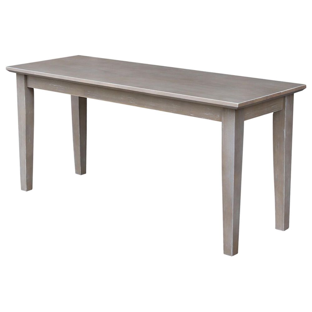International Concepts Shaker Bench in Washed Gray Taupe, , large