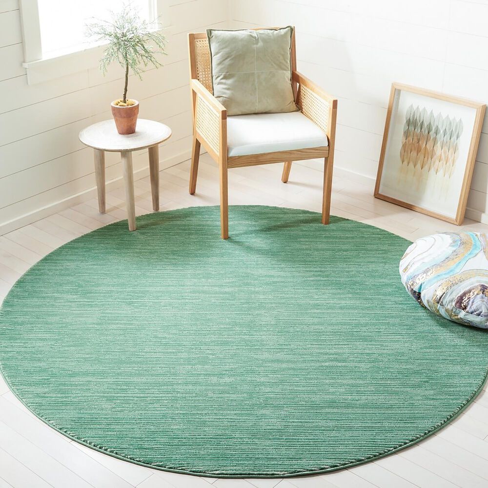 Safavieh Vision 6&#39;7&quot; Round Light Green Area Rug, , large