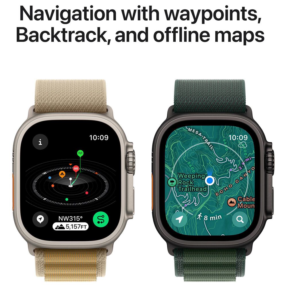 Apple Watch Ultra 2 GPS + Cellular 49mm Black Titanium Case with Black Ocean Band, , large