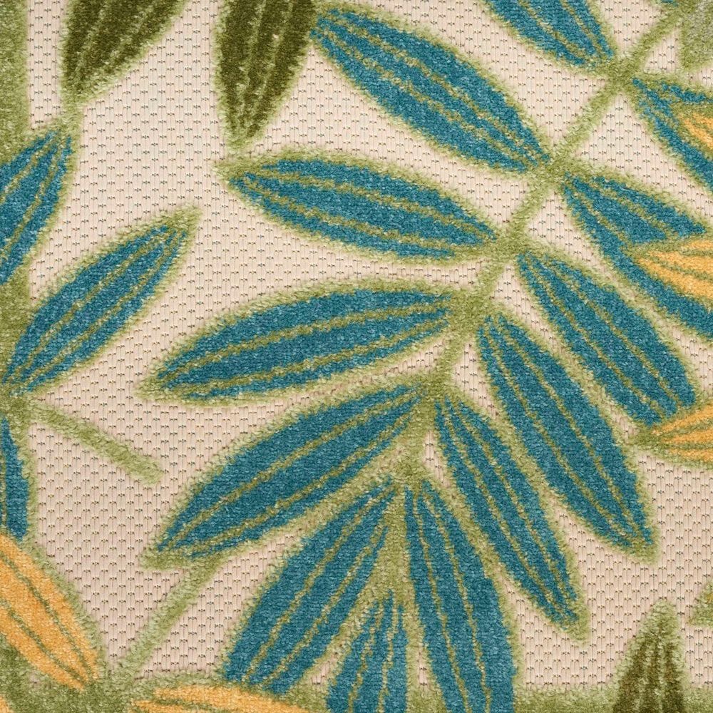 Nourison Aloha Nature 10&#39; x 14&#39; Green and Multicolor Indoor/Outdoor Area Rug, , large