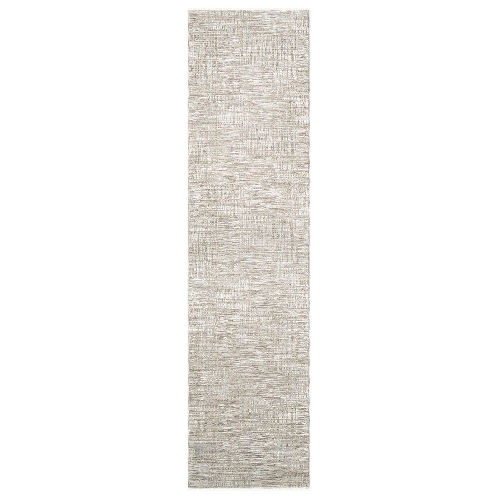 Surya Masterpiece Light Gray, Medium Gray and Cream 2&#39;7&quot; x 10&#39; Runner, , large
