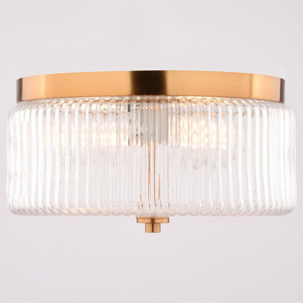 Vaxcel Riverside 2-Light Flush Mount in Muted Brass, , large