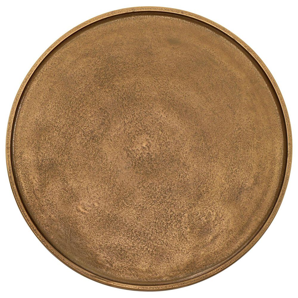 Bernhardt Benson Round Side Table in Vintage Brass, , large