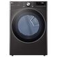 LG 7.4 Cu. Ft. Smart Front Load Electric Dryer with TurboSteam in Black Steel, , large