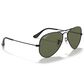 Ray-Ban Aviator Classic Sunglasses with Green Polarized Lenses in Polished Black, , large