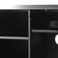 HOMLUX 55.5" Outdoor Kitchen Island with Sink in Black and Stainless Steel, , large